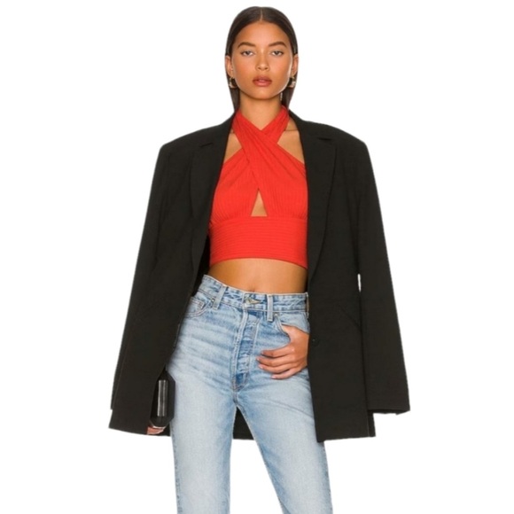 Callahan‎ x Revolve Mimi Tank Red Cropped Ribbed Top - Picture 6 of 6